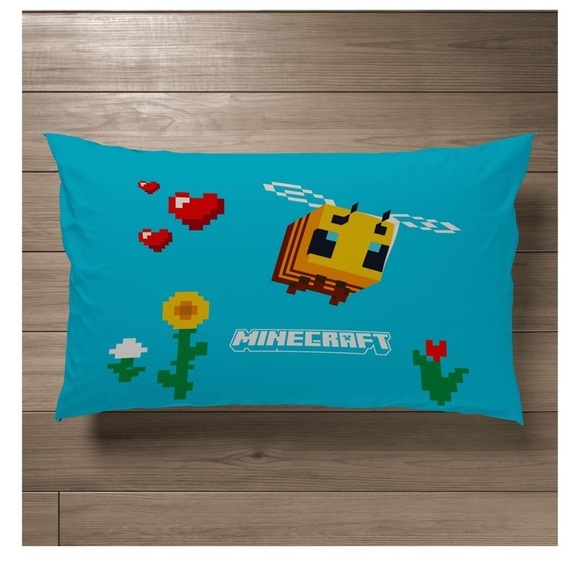 **new in Box** Minecraft Bees Knees Kids 2 piece Twin/Full Reversible Comforter - Picture 5 of 6